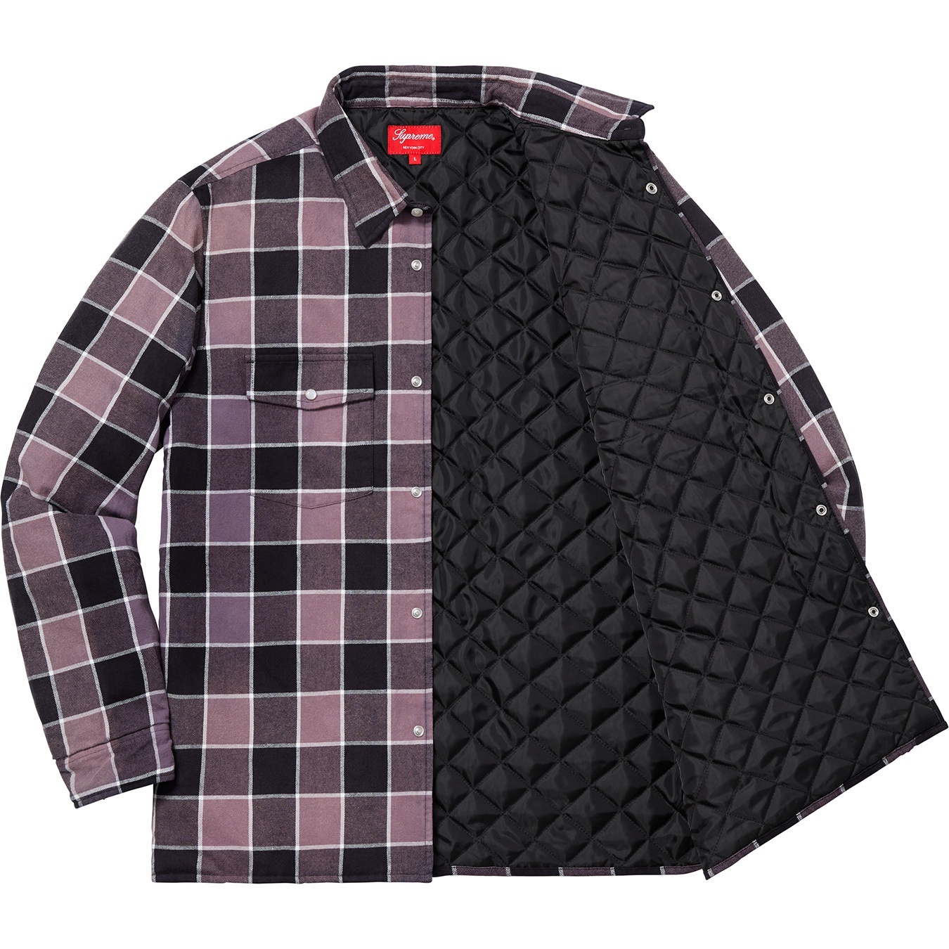 Quilted Faded Plaid Shirt view 8